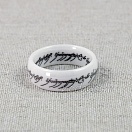 Lord of the Rings (The Hobbit) - One Ring (white ceramic) размер 11