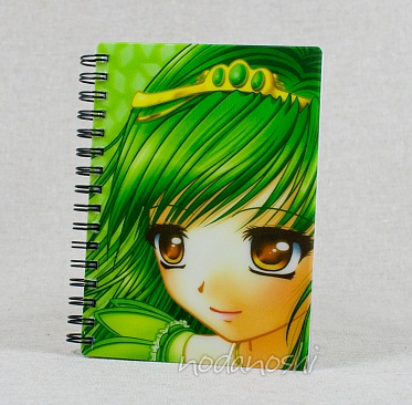 Notebook anime girl green