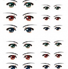 Decals eyes series 24 for 1/6 scale heads