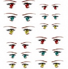 Decals eyes series 23 for 1/6 scale heads
