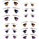 Decals eyes series 22 for 1/6 scale heads