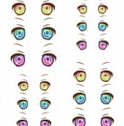 Decals eyes series 35 for 1/6 scale heads