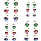 Decals eyes series 33 for 1/6 scale heads