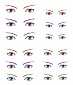 Decals eyes series 15 for 1/6 scale heads