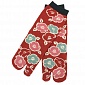 Two-Toe Socks - Red Camellia