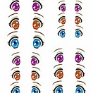 Decals eyes series 31 for 1/6 scale heads