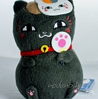 Natsume Yujincho - Madara (Nyanko-sensei) plush 11cm. Black