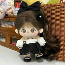 China Cotton Doll 20cm with skeleton - Asian girl with long hair in a dress