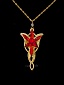 Lord of the Rings - Arven evenstar pendant and necklace (gold and red ver.) 