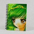 Notebook anime girl green
