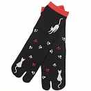 Two-Toe Socks - Cat and Footmark Pattern