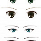 Decals eyes series F for 1/3 scale heads