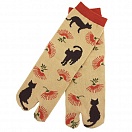 Two-Toe Socks - Cat with Silk tree